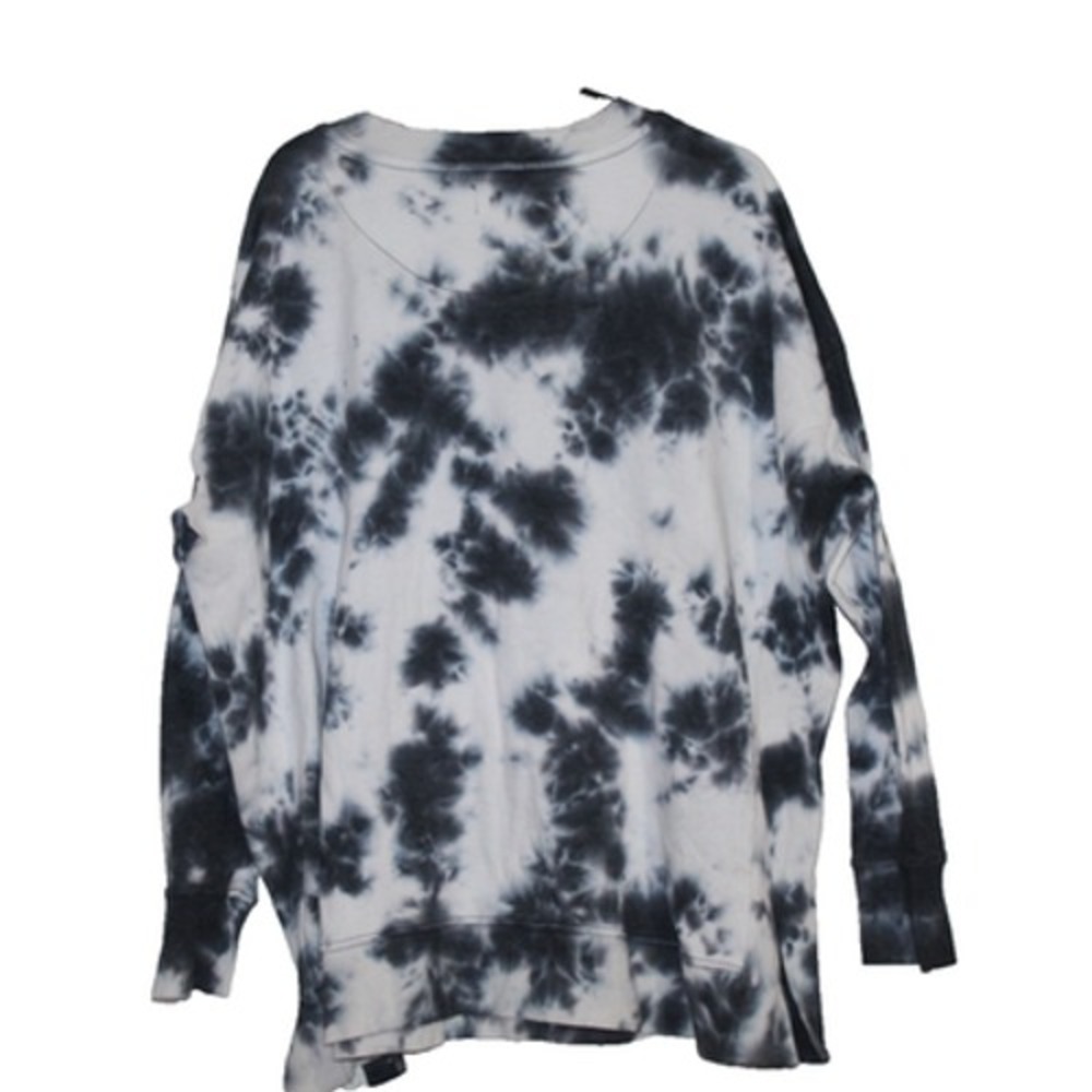 Isabel Marant Étoile Le Bump Tie-Dye Oversized Cotton Sweatshirt XXL Black White - Picture 4 of 4